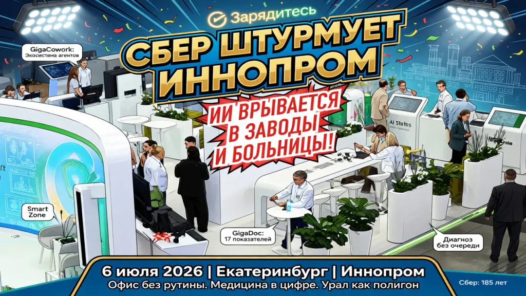 Сбер штурмует Иннопром. ИИ врывается в заводы и больницы!